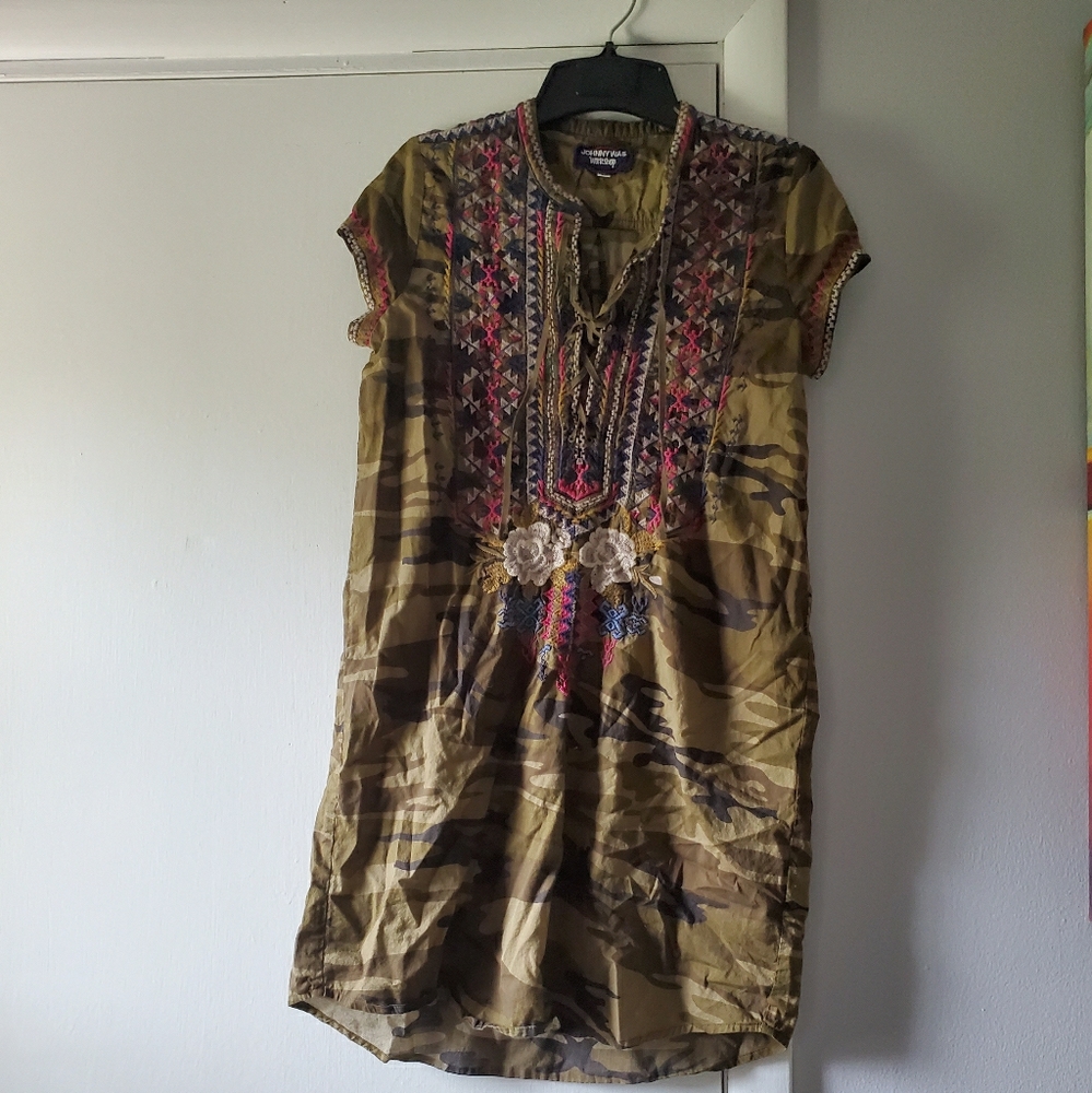 Johnny Was Camo Tunic Shirt/dress